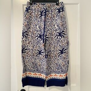 Joie Blue and White Wide Leg Pants